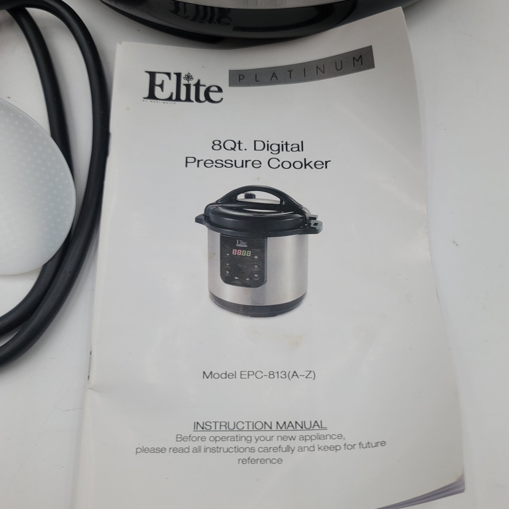 Elite Platinum 8Qt Digital Pressure Cooker EPC-813 Stainless‎ Steel Multi-Cooker - Picture 3 of 15